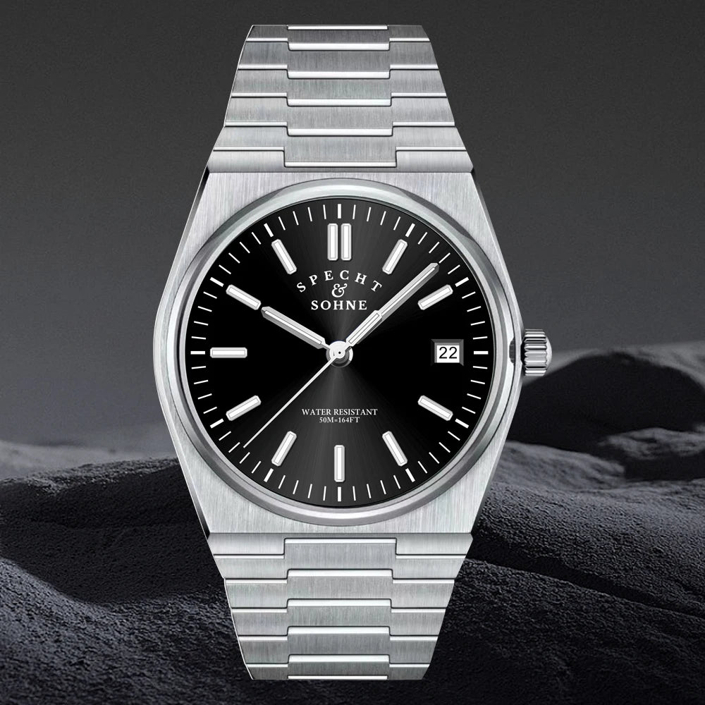 2025 New Arrivals Specht&Sohne Mens Watches Stainless Steel Sapphire Classic Quartz Men Watch Relogio Masculino 100M Waterproof