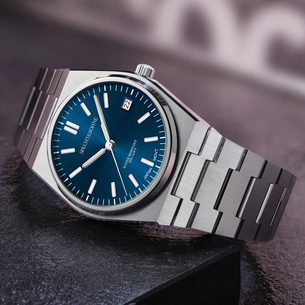 2025 New Arrivals Specht&Sohne Mens Watches Stainless Steel Sapphire Classic Quartz Men Watch Relogio Masculino 100M Waterproof