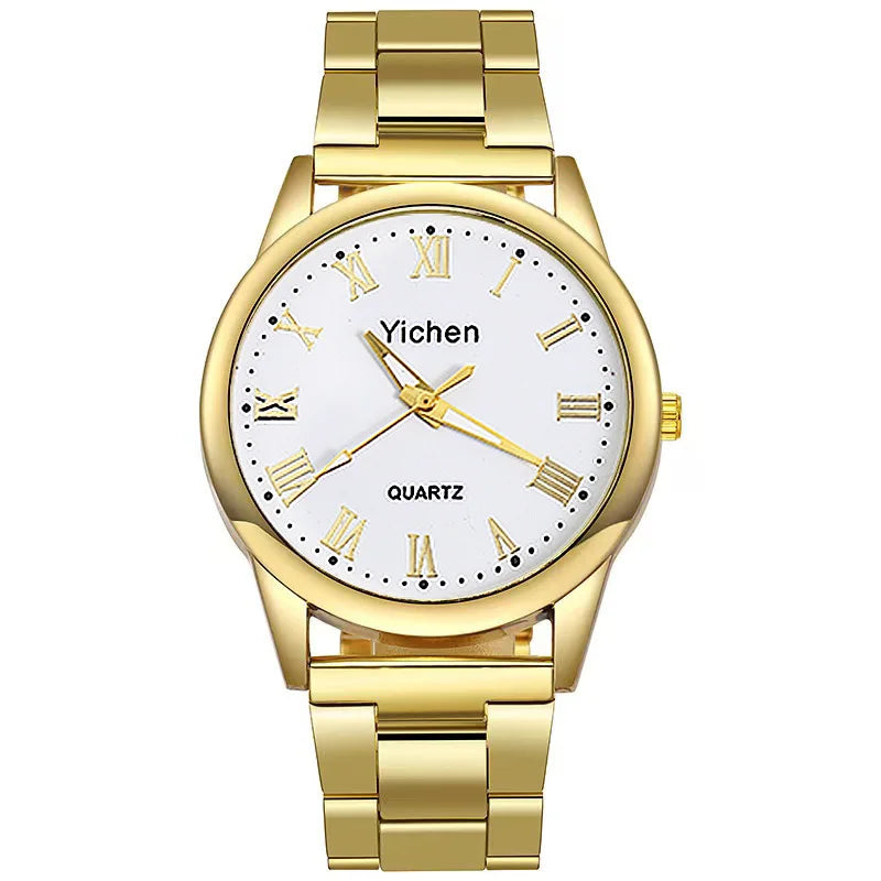 Neue Marke 3 Augen Gold Casual Quarzuhr Männer Edelstahl Kleid Armbanduhr Reloj Hombre Männer Uhr Relogios Masculino Montre