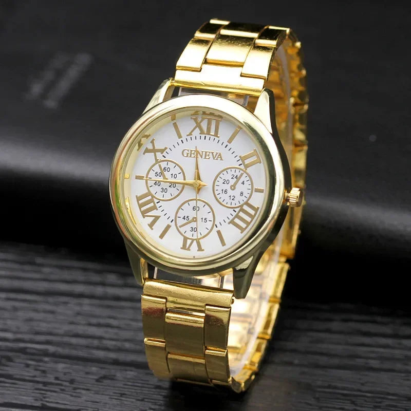 Neue Marke 3 Augen Gold Casual Quarzuhr Männer Edelstahl Kleid Armbanduhr Reloj Hombre Männer Uhr Relogios Masculino Montre