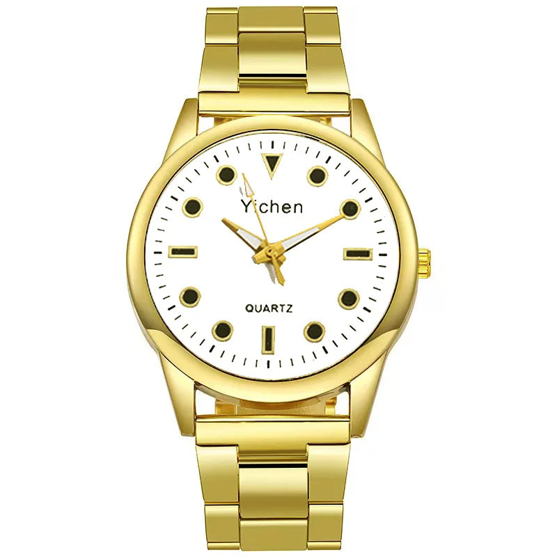 Neue Marke 3 Augen Gold Casual Quarzuhr Männer Edelstahl Kleid Armbanduhr Reloj Hombre Männer Uhr Relogios Masculino Montre